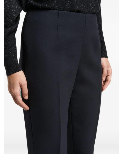 Peserico Black Pressed-Crease Trousers