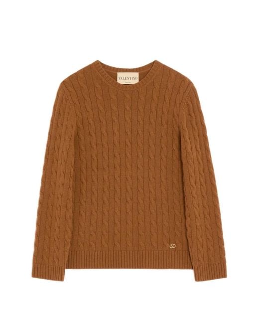 Valentino Garavani Brown Cashmere Sweater
