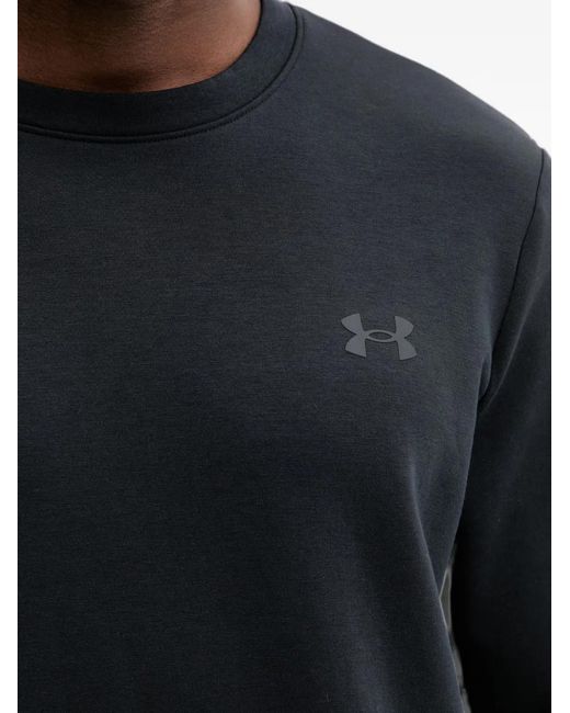 Under Armour Black Unstoppable Fleece Logo-Print Sweater for men