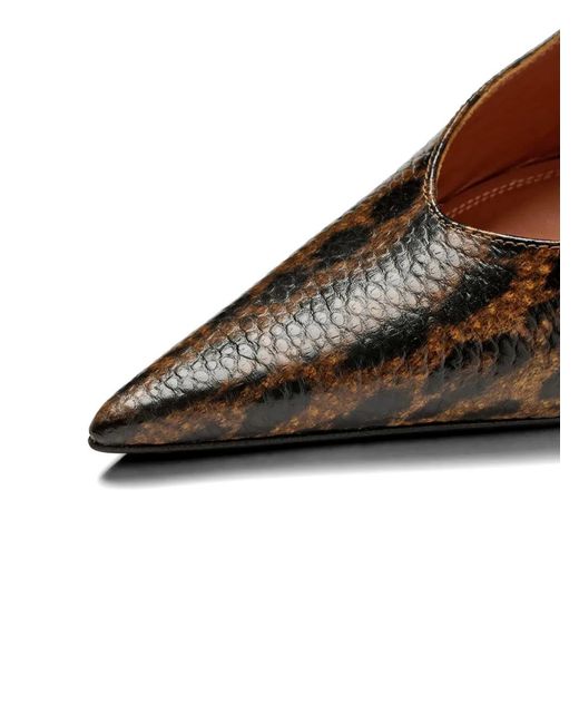 AMINA MUADDI Brown Anok Slingback Pumps