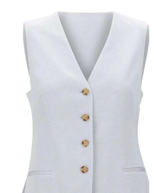 Boss Gray Tailored V-Neck Vest