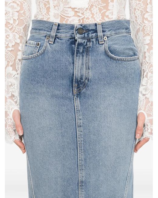 Haikure Blue Rick Panel Skirt