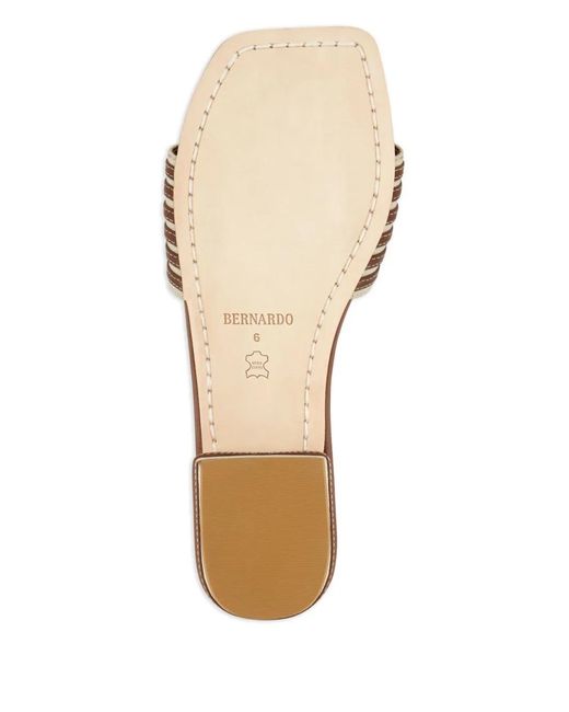 Bernardo Brown 1946 Myko Striped Flat Sandals