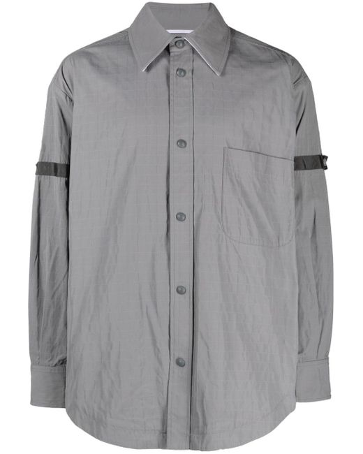 Thom Browne Gray Button-fastening Long-sleeve Shirt for men