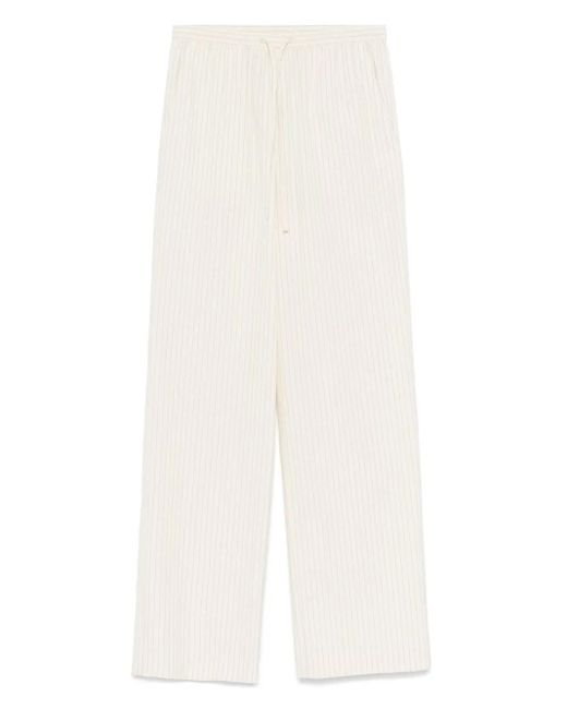 Loulou de Saison White Serostripes Trousers
