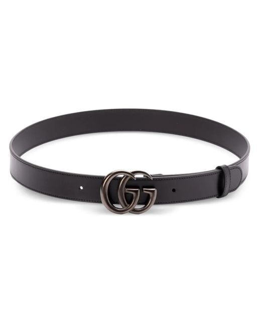 Gucci Black Gg Marmont Thin Belt for men