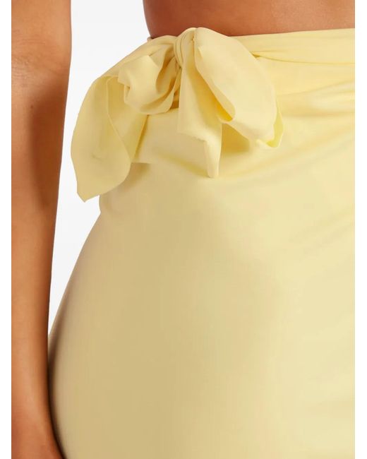 Hunza G Yellow Wrap Mini Skirt