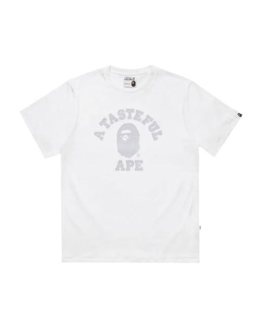 メンズ A Bathing Ape X Jjjjound College Tシャツ White