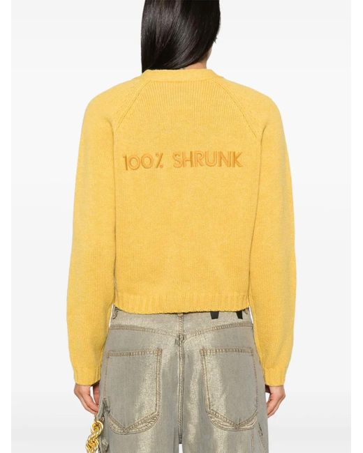 Moschino Yellow 100% Shrunk Cardigan
