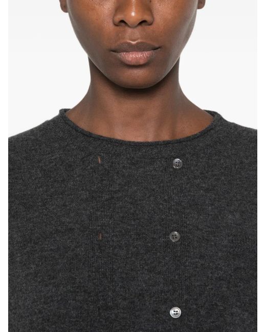 Phisique Du Role Black Round-Neck Cardigan