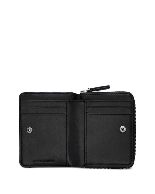 Marc Jacobs Blue The Wallet Striped Canvas Compact Wallet