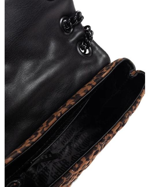 Kurt Geiger Brown Mittelgroße Kensington Schultertasche mit Leoparden-Print