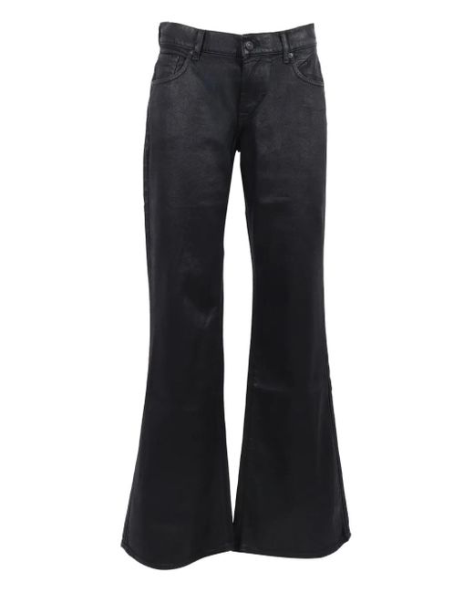 Vaqueros acampanados con cinco bolsillos 7 For All Mankind de color Black