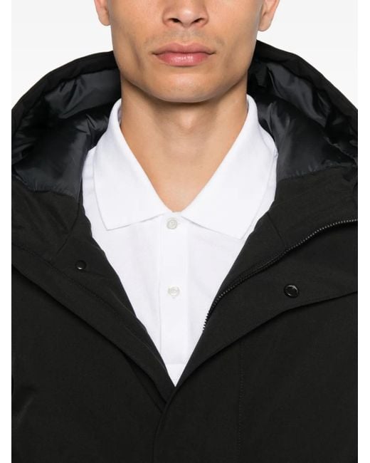 メンズ Sandro フーデッド パネルコート Black