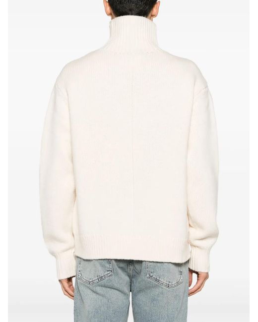 Rag & Bone White Baron High-Neck Wool Jumper for men