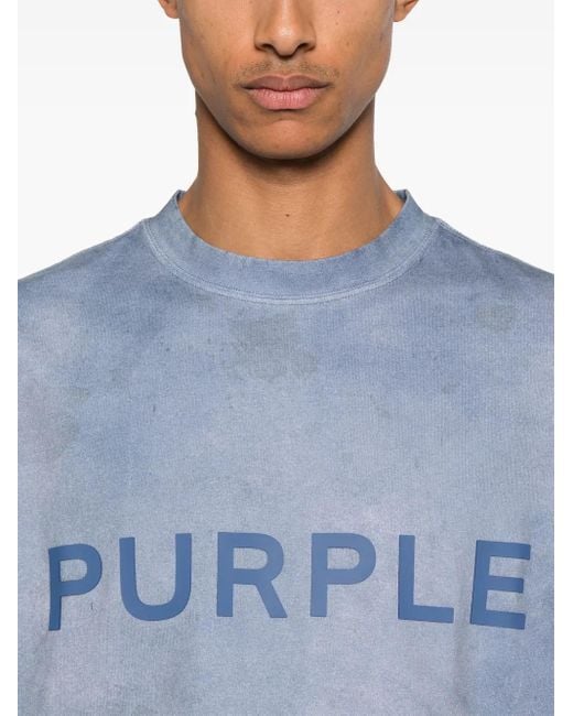 Purple Brand Blue Cotton T-Shirt for men