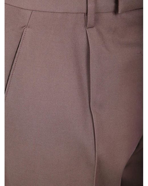Zegna Purple Pocket Pleated Trousers for men