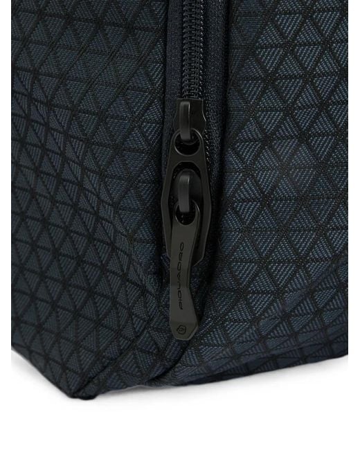 Piquadro Blue Foldable Expandable Travel Bag for men