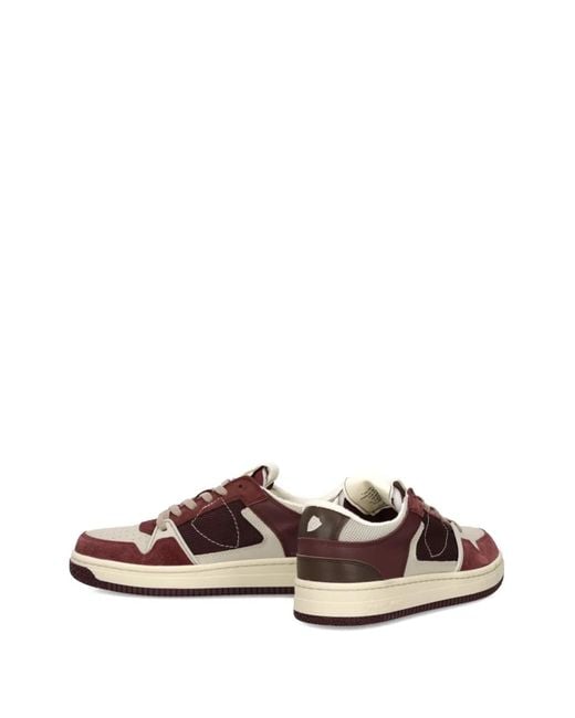 Philippe Model Brown Suede-Panelled Sneakers