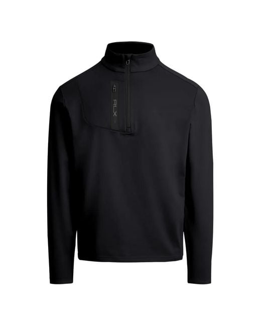 Ralph Lauren Black Sweat À Col Zippé for men