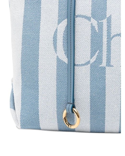 Chloé Blue Small Stripy East-West Tote Bag
