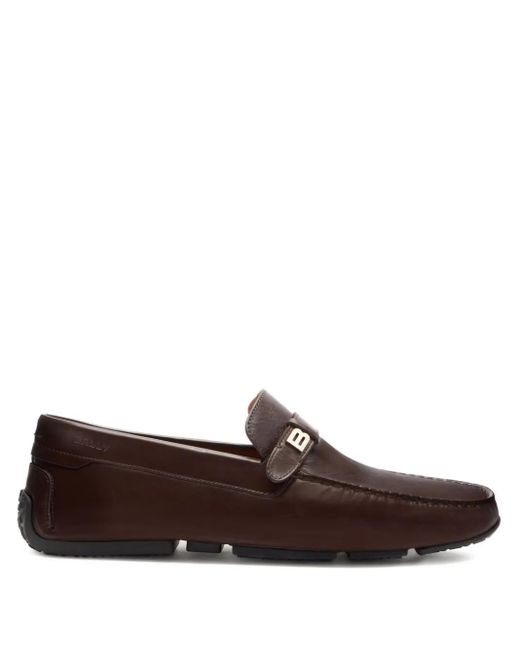 Bally Brown Pilot Driver Loafers for men