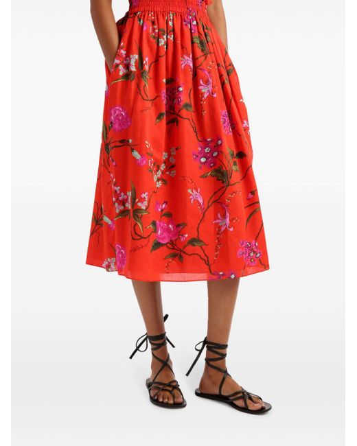 Erdem Floral-print Flared Skirt