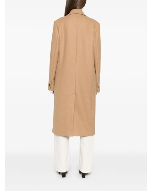 Totême Natural Single-Breasted Wool Coat