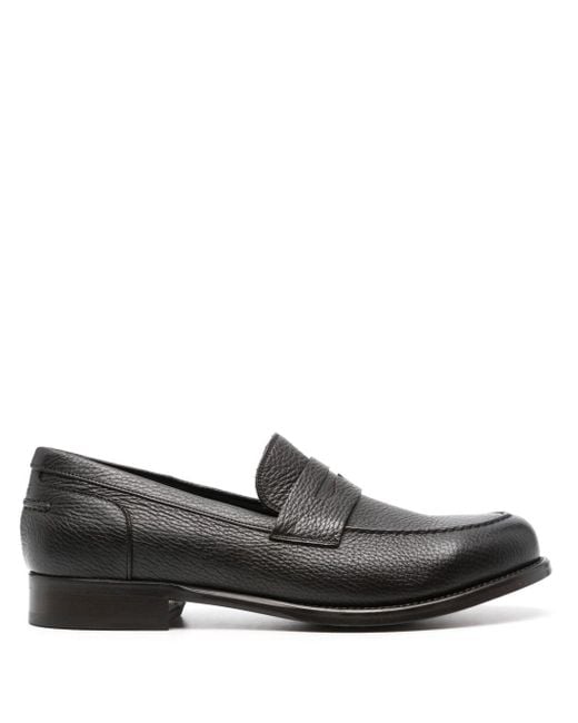 Canali Black Penny-slot Loafers for men