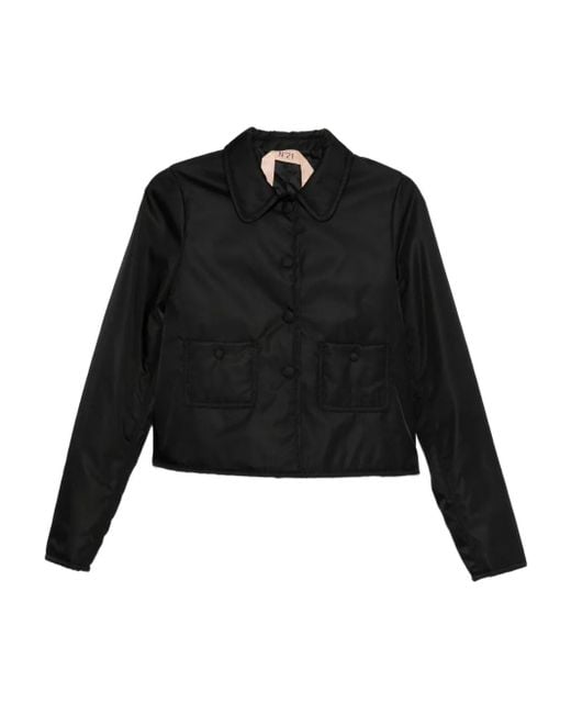 N°21 Jack Met Opgestikte Zak En Kraag in het Black