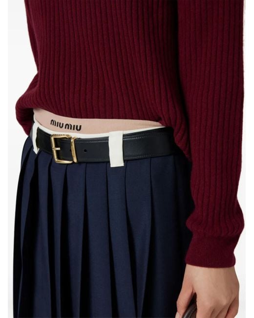 Polo de cachemira Miu Miu de color Red
