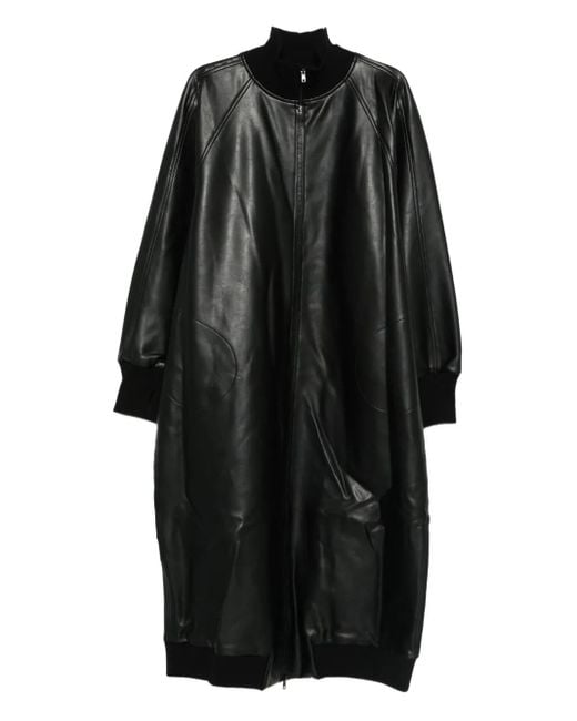 Norma Kamali Black Zip-Up Oversized Jacket