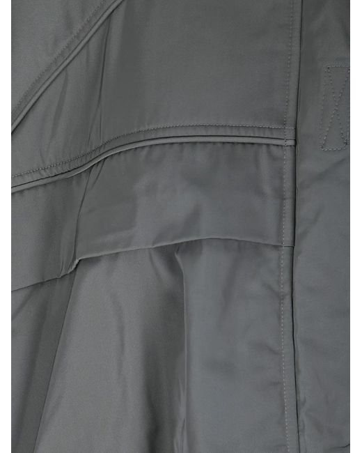 #MSM Gray Oversized High-Collar Jacket
