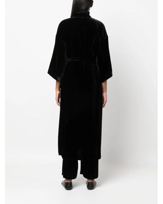 THE ROSE IBIZA Bata ベルベット ローブ Black