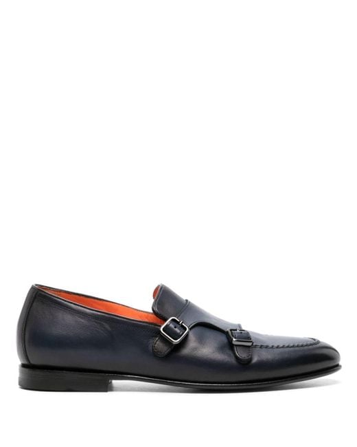 Santoni Monk-Schuhe mit doppelter Schnalle in Blue für Herren