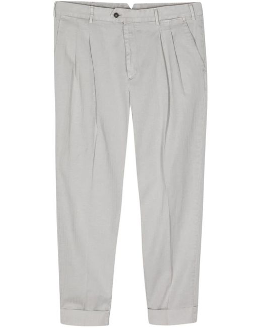 Pantalon chino à pinces PT Torino pour homme en coloris Gray
