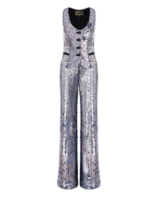 MITILIANE COUTURE Metallic Sequin-Button Gilet