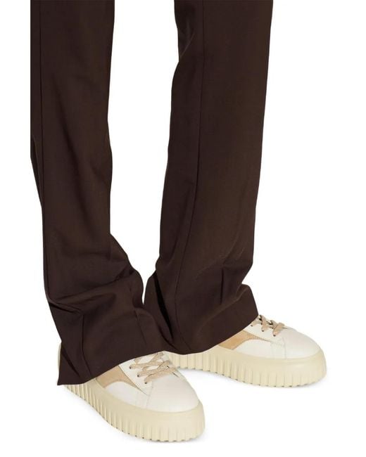 Hogan White Logo-Patch Panelled Sneakers