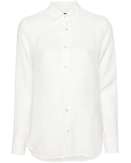 Peuterey White Hemd aus Leinen