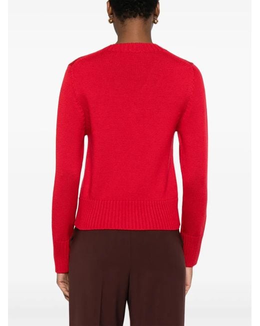 Alpha Studio Red Pullover Mit V-Ausschnitt