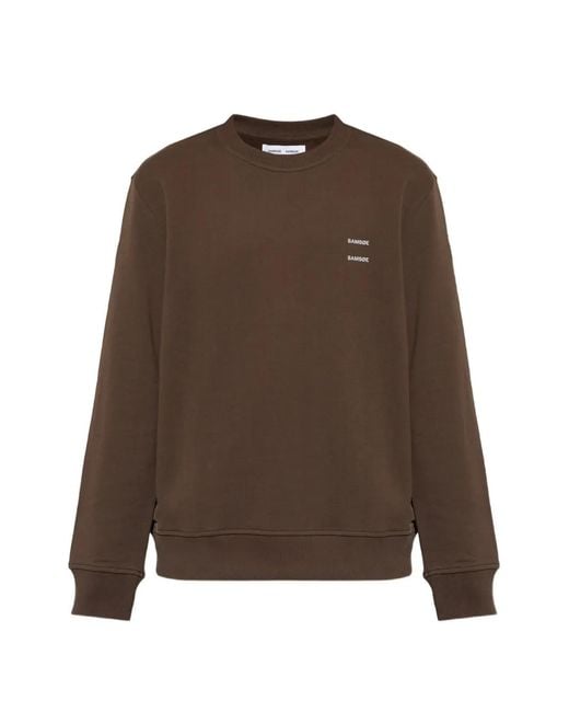 Samsøe & Samsøe Brown Joel Crewneck Sweatshirt for men