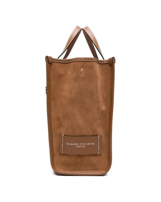 Gianni Chiarini Brown Miss Marcella 32 Tie-Detail Tote Bag