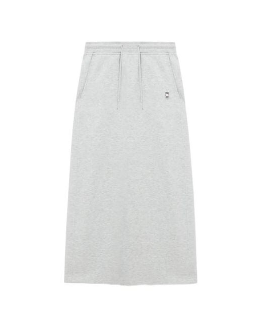 A Bathing Ape White Drawstring Maxi Skirt