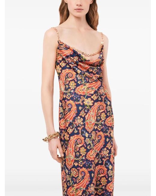 Rabanne White Paisley Nuisette Maxi Dress