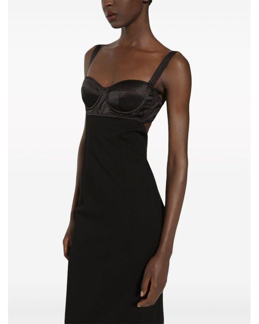 Dolce & Gabbana Mouwloze Mini-jurk Met Bustiere-stijl in het Black