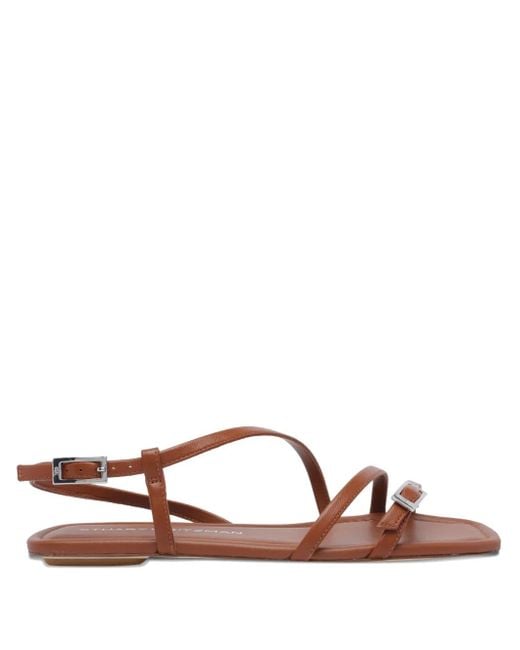 Stuart Weitzman Brown Georgie Flat Sandals