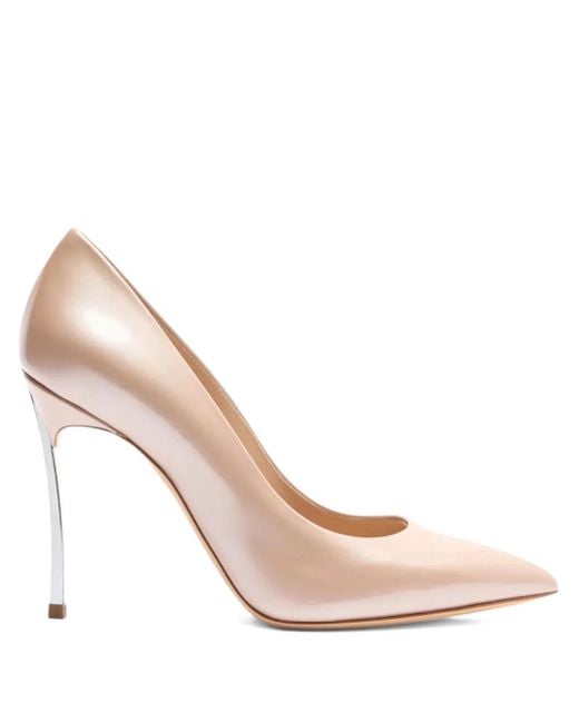 Casadei Pink 100Mm Blade Pointed-Toe Pumps