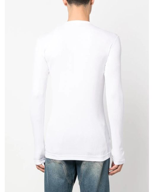 Dolce & Gabbana White Long-Sleeve T-Shirt for men