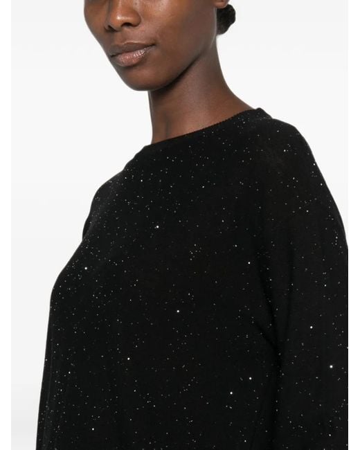Fabiana Filippi Black Sequin-Embellished Wool Sweater