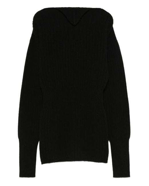 Rick Owens Geribbelde Wollen Trui in het Black
